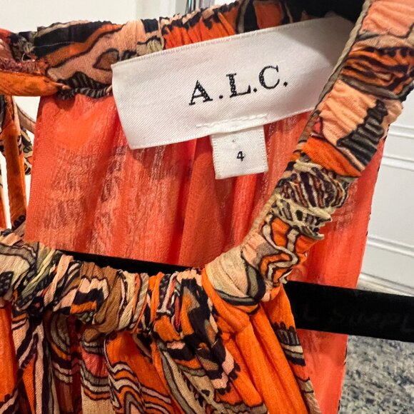 A.L.C. Bella Silk Halter Dress, Revolve Size 4 Retail $495 - Picture 7 of 9